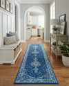 Dover Terrace Collection Area Rug - Marina (Navy Blue) Runner Navy Blue  lifestyle 42