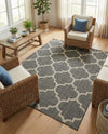 Savannah Pergola Collection Area Rug - Arbor (Black) Rectangle Black  lifestyle 23