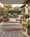 Urban Terrace Collection Area Rug -  Corsica Round Multi  lifestyle 53