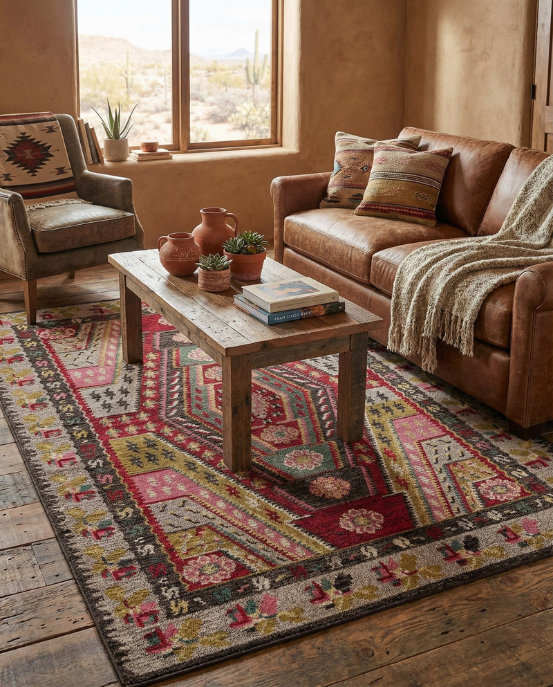 Sedona Vista Collection Area Rug -  Anasazi Rectangle Multi  lifestyle 34