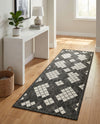 Urban Terrace Collection Area Rug -  Williamsburg Runner Black and White  lifestyle 37