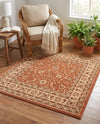 Jaipur Elegance Collection Area Rug -  Nahargarh (Brick Red Light Rose) Square Brick Red Light Rose  lifestyle 60