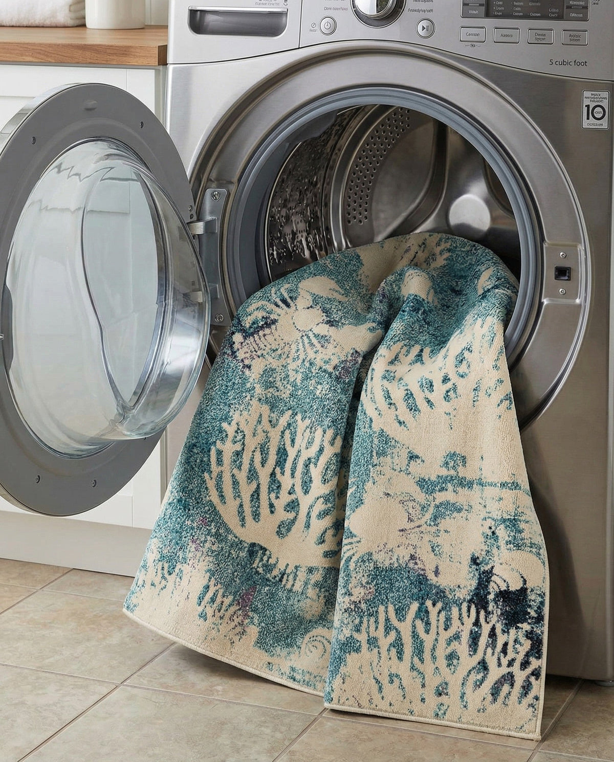 Sorrento Shores Collection Area Rug -  Vico Square Light Blue  lifestyle 116