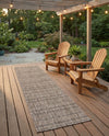 Seaside Stripes Collection Area Rug -  Boardwalk (Natural) Runner Natural  lifestyle 66