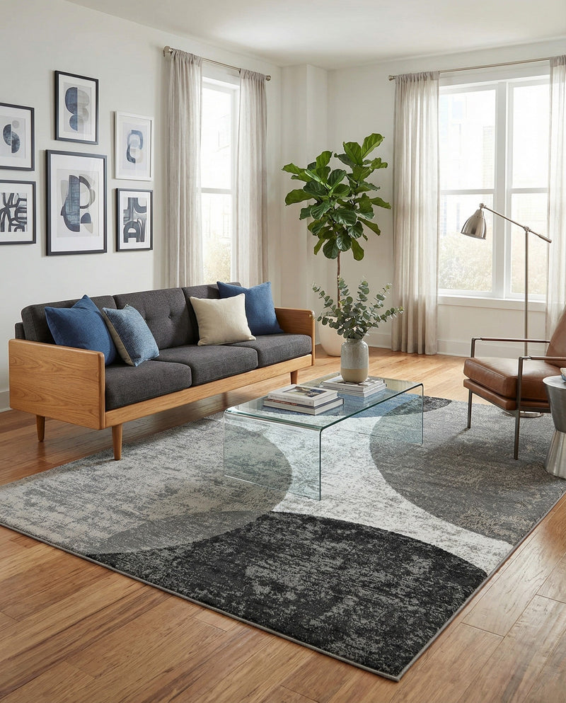 Copenhagen Edge Collection Area Rug -  Amager Rectangle Multi  lifestyle 14