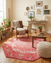 Georgetown Rugs Collection Area Rug - Dupont (Pink) Octagon Pink  lifestyle 69