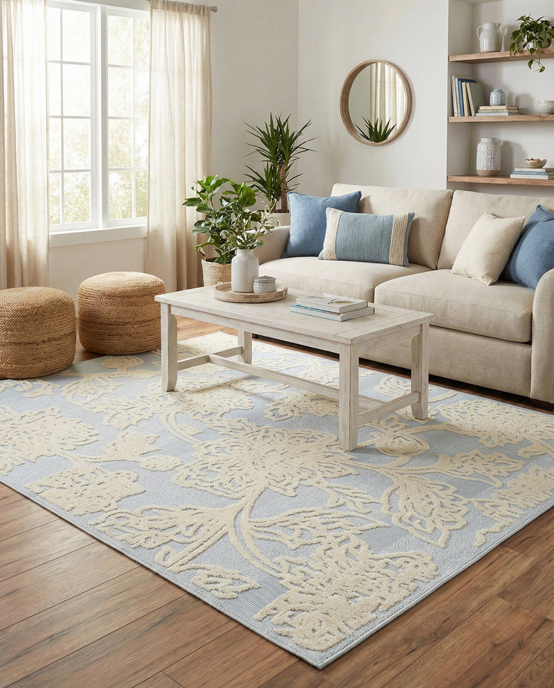 Bahama Breeze Outdoor Collection Area Rug -  Eleuthera Rectangle Gray  lifestyle 5