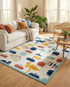 Caribbean Terrace Collection Area Rug -  StLucia Rectangle White  lifestyle 5