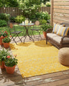 Garden Lattice Charm Collection Area Rug -  Pergola (Yellow) Rectangle Yellow  lifestyle 9
