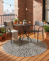 Urban Oasis Rugs Collection Area Rug -  Terrace (Black) Round Black  lifestyle 65