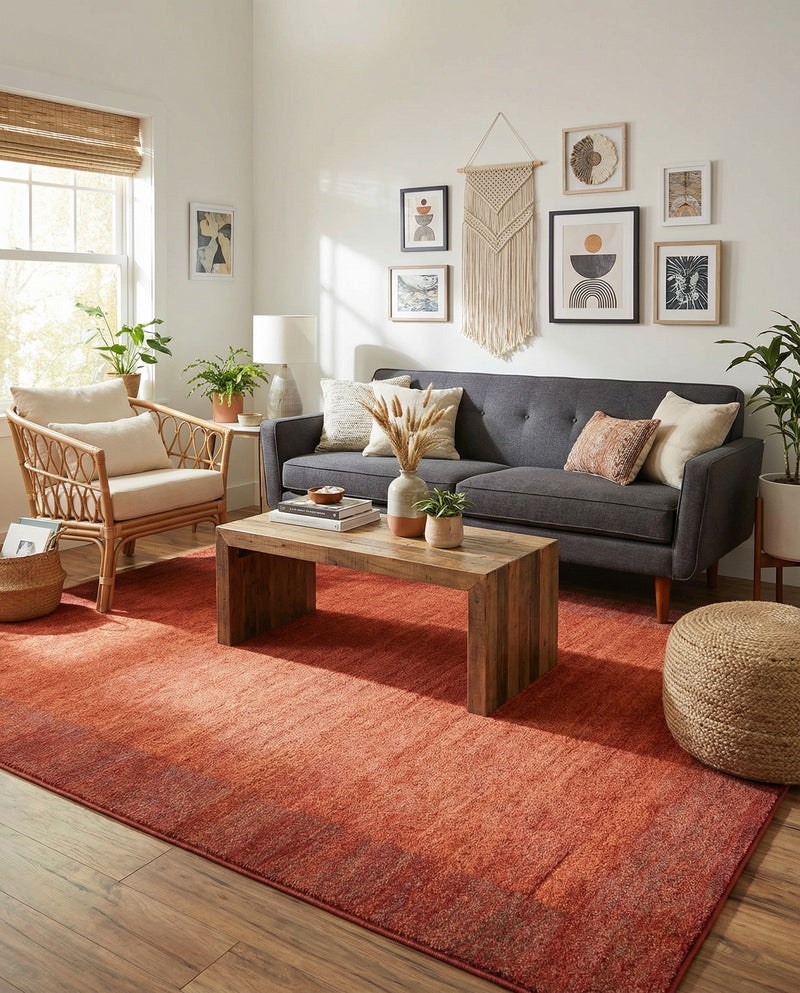 Studio Haven Collection Area Rug -  Conservatory (Terracotta) Rectangle Terracotta  lifestyle 9