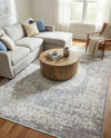 Rustic Charm Revival Collection Area Rug -  Meadowland Rectangle Light Blue  lifestyle 22