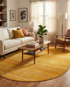 Jewel Oasis Collection Area Rug - Sapphire (Yellow) Oval Yellow  lifestyle 71
