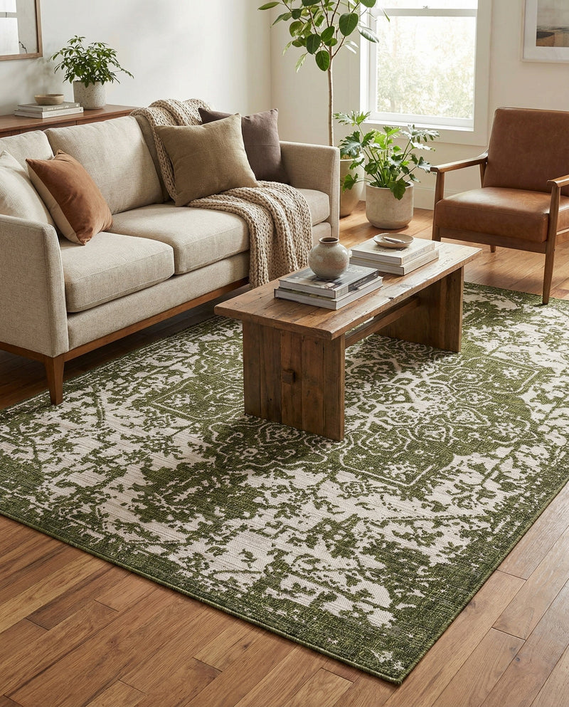 Urban Oasis Rugs Collection Area Rug -  Penthouse (Green) Rectangle Green  lifestyle 10