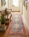 Heritage Elegance Collection Area Rug -  Hearst Runner Navy Blue  lifestyle 41