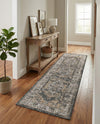 Patio Heritage Collection Area Rug -  Augusta (Charcoal) Runner Charcoal  lifestyle 61