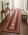 Tabriz Tapestries Collection Area Rug - Azerbaijan (Red) Runner Red  lifestyle 47