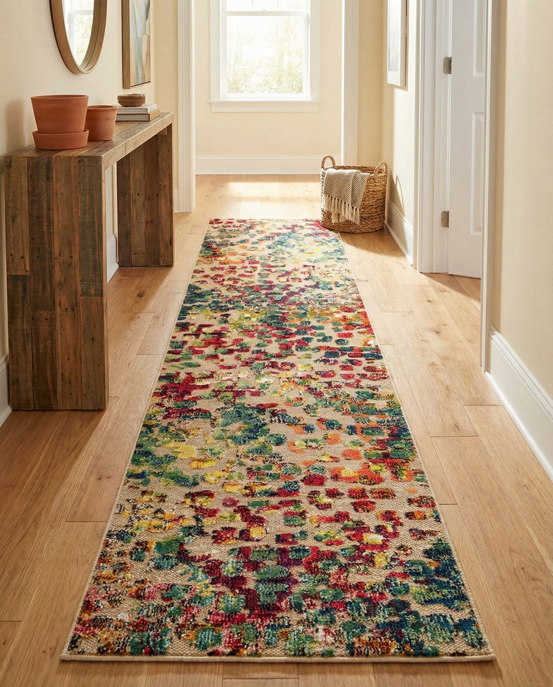 Outdoor Marrakesh Collection Area Rug -  Oujda Runner Multi  lifestyle 59