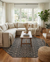 Savannah Pergola Collection Area Rug -  Pergola (Charcoal Gray) Octagon Charcoal Gray  lifestyle 87