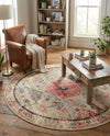 Patio Heritage Collection Area Rug -  Meadow Round Multi  lifestyle 78