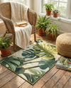 Seaside Blooms Collection Area Rug -  Ivy Rectangle Green  lifestyle 17