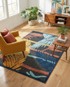 Caribbean Terrace Collection Area Rug - Antigua Rectangle Charcoal  lifestyle 5