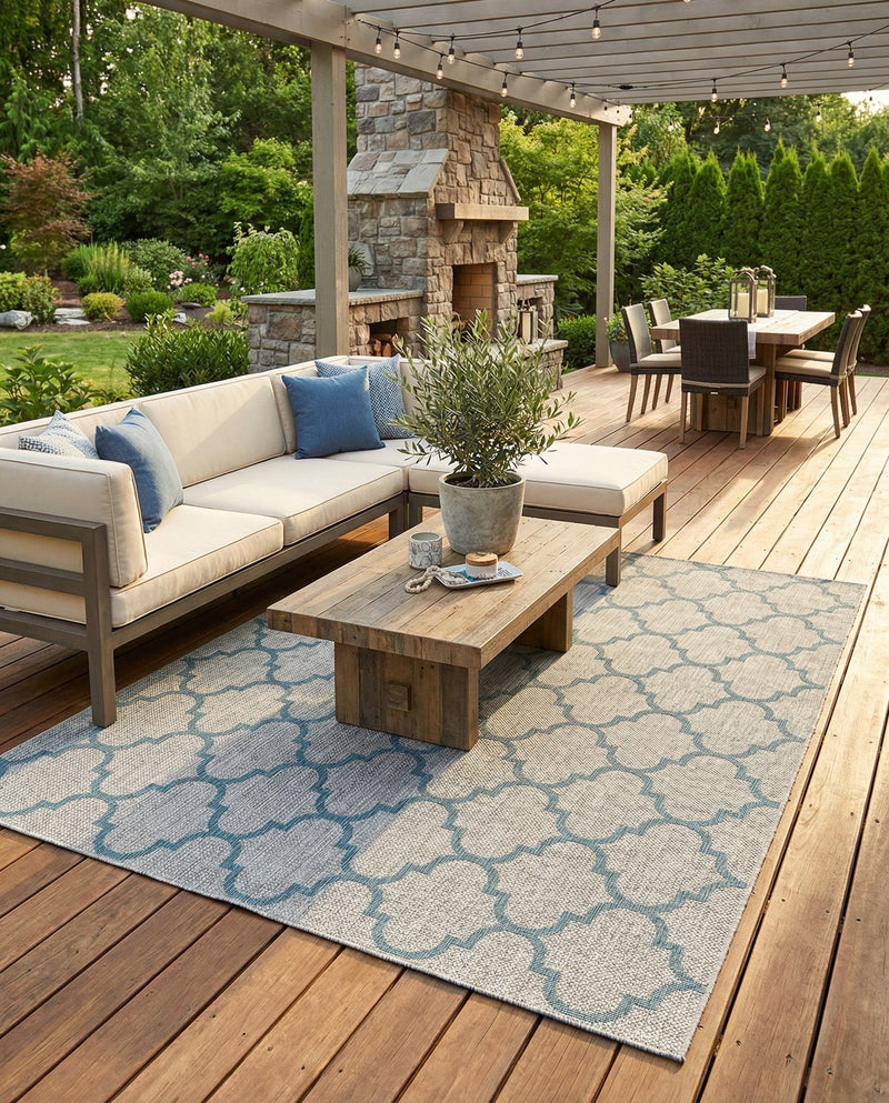 Savannah Pergola Collection Area Rug - Arbor (Gray) Rectangle Gray  lifestyle 4