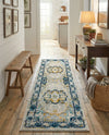 Parisian Elegance Collection Area Rug - Versailles (Gray) Runner Gray  lifestyle 77
