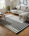 Copenhagen Edge Collection Area Rug -  Vesterbro Rectangle Black  lifestyle 23