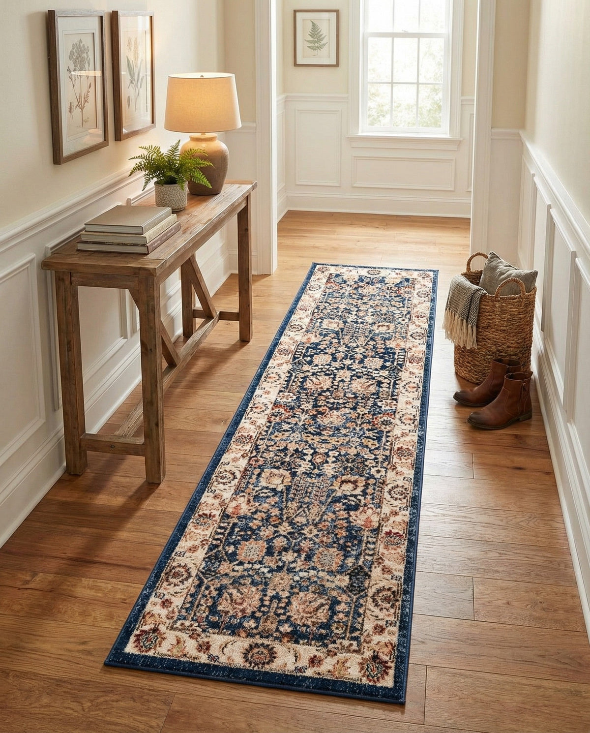 Eden Oasis Collection Area Rug -  Haven Runner Light Blue  lifestyle 89