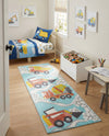 Wonder Tykes Collection Area Rug -  Labyrinth Runner Teal  lifestyle 35