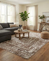 Sanctuary Retreat Collection Area Rug -  Asylum Rectangle Chocolate Brown  lifestyle 20