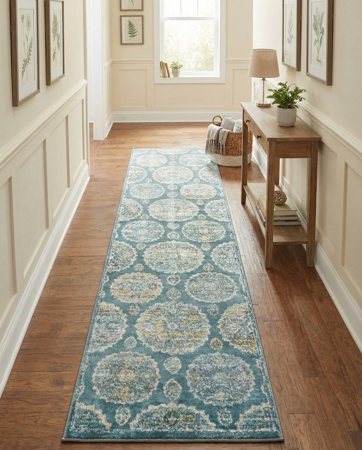 Arcadia Rugs Collection Area Rug -  Atlantis (Gray and Blue) Runner Gray and Blue  lifestyle 85