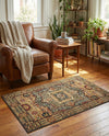 Ottoman Elegance Collection Area Rug - Sultan Rectangle Blue  lifestyle 25