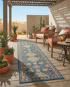 Coastal Terrace Collection Area Rug -  Dunes Runner Navy Blue  lifestyle 67