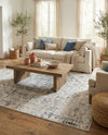 Coastal Manor Collection Area Rug -  Wavecrest Rectangle Gray  lifestyle 26