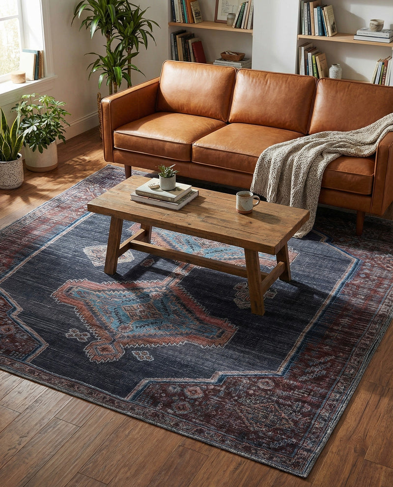 Rovaniemi Collection Area Rug - Lapland Square Charcoal and Gray  lifestyle 30