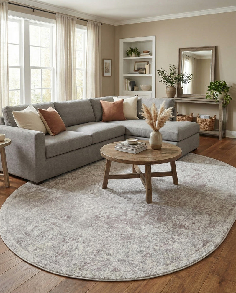 Cambridge Classics Collection Area Rug -  Magdalene (Gray) Oval Gray  lifestyle 54