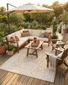 Tribal Terrace Treasures Collection Area Rug -  Incan Isle (Natural) Rectangle Natural  lifestyle 34