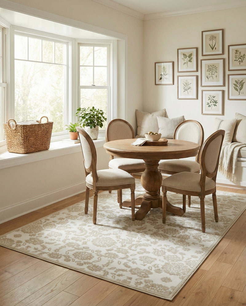 Andes Summit Collection Area Rug -  Chimborazo Rectangle White Brown  lifestyle 24