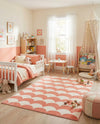 Wonder Tykes Collection Area Rug - Sparklewood Rectangle Soft Coral Pink  lifestyle 15