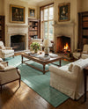Berkshire Estate Collection Area Rug - Windsor (Green) Rectangle Green  lifestyle 12