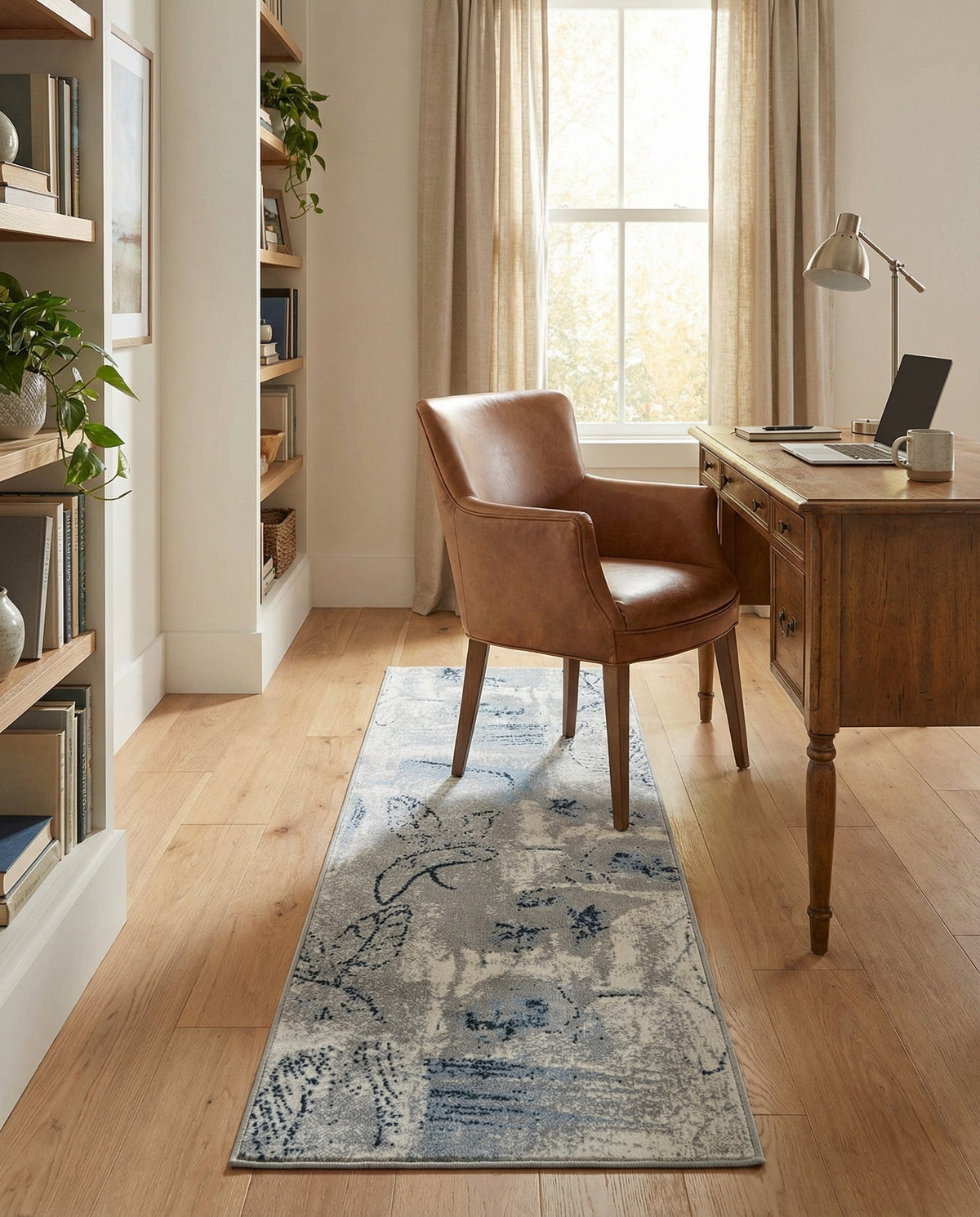 Aegean Elegance Washables Collection Area Rug -  Paros Runner Ivory Gray  lifestyle 76
