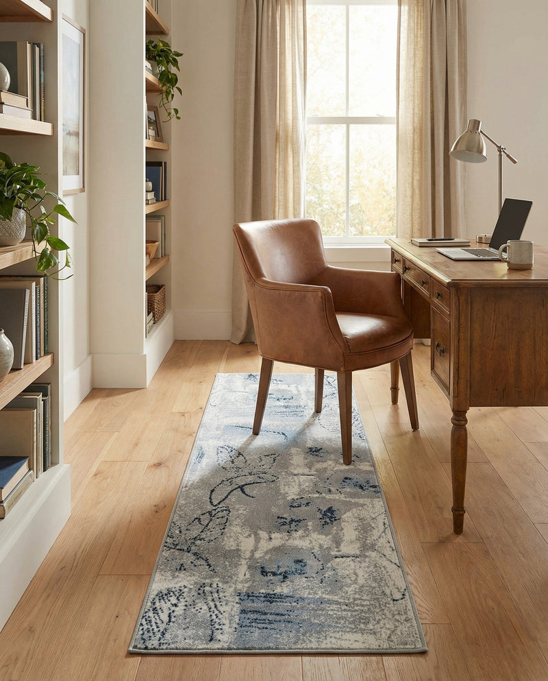 Aegean Elegance Washables Collection Area Rug -  Paros Runner Ivory Gray  lifestyle 76