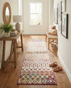 Mediterranean Lattice Collection Area Rug -  Casablanca (Ivory Multi) Runner Ivory Multi  lifestyle 74