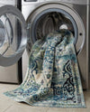 Chateau Elegance Collection Area Rug -  Riviera Rectangle Blue  lifestyle 32