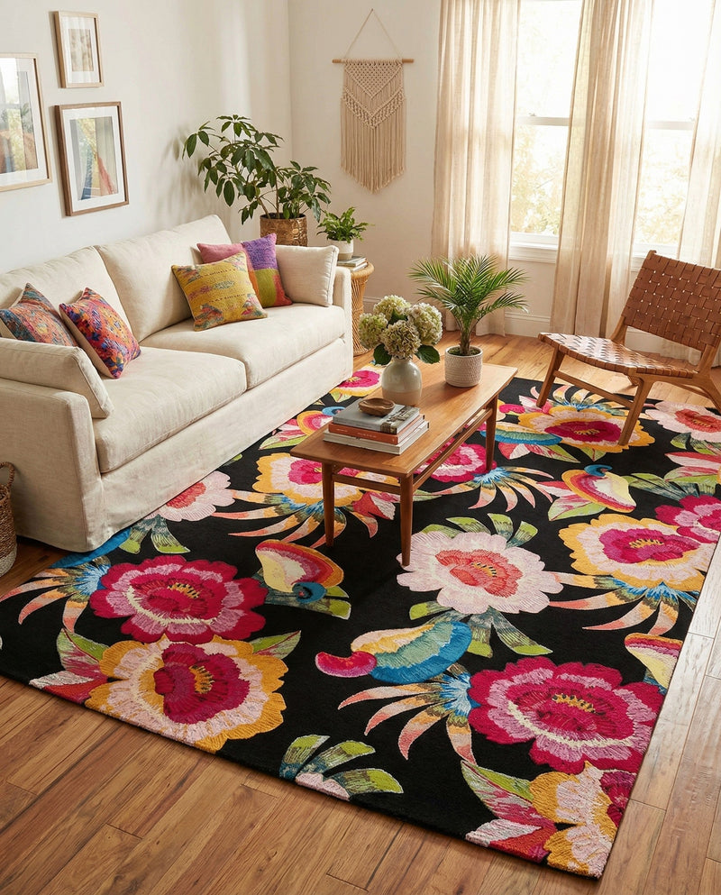 Seaside Blooms Collection Area Rug -  Versailles Rectangle Multi  lifestyle 16