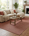 Seaside Serenity Collection Area Rug - Veranda (Rust Red) Rectangle Rust Red  lifestyle 11