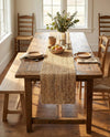 Woven Seaside Jute Collection Area Rug - Savannah (Natural) Table Runner Natural  lifestyle 57