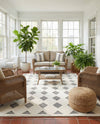 Monochrome Collection Area Rug -  Quartz Rectangle Black and White  lifestyle 17